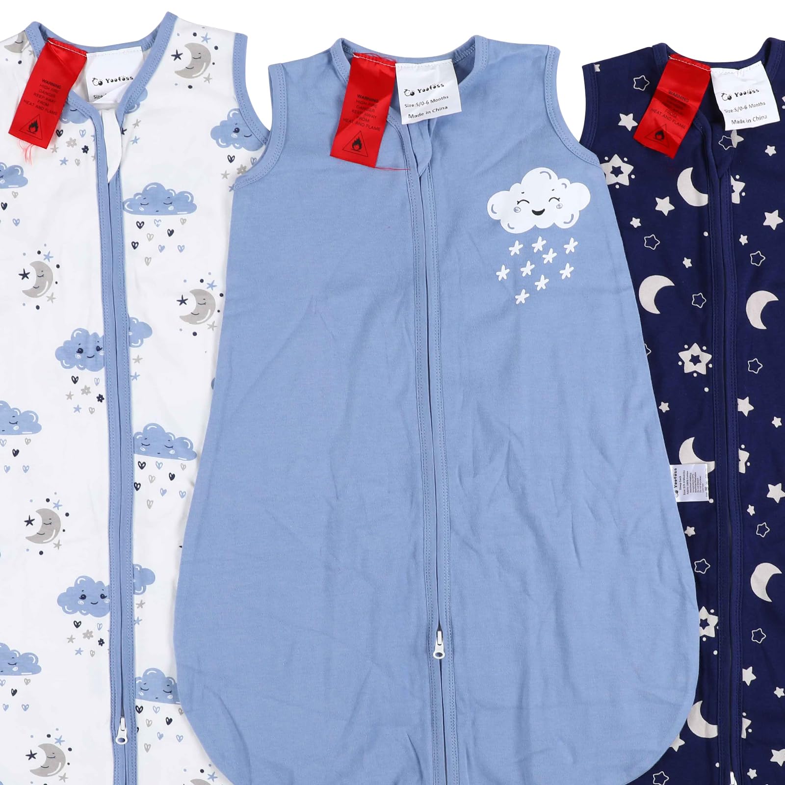 Yoofoss baby sleep sack with TOG 0.5 is lightweight for cozy nights.