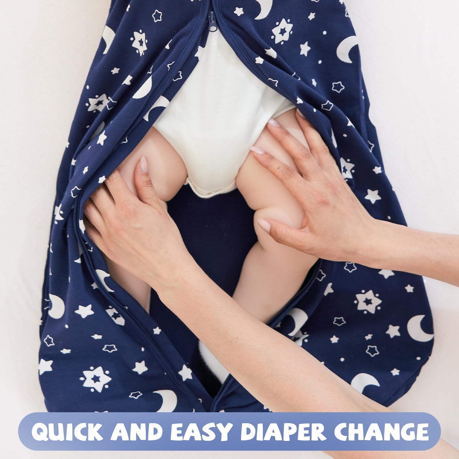 Yoofoss lightweight, breathable cotton sack ideal for warm sleepers