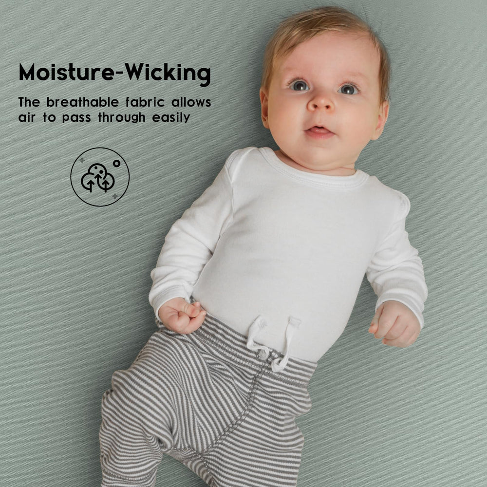 Yoofoss machine-washable crib sheet maintains shape after washing