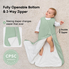 Yoofoss sleep sack bottom view with open design for diaper changes