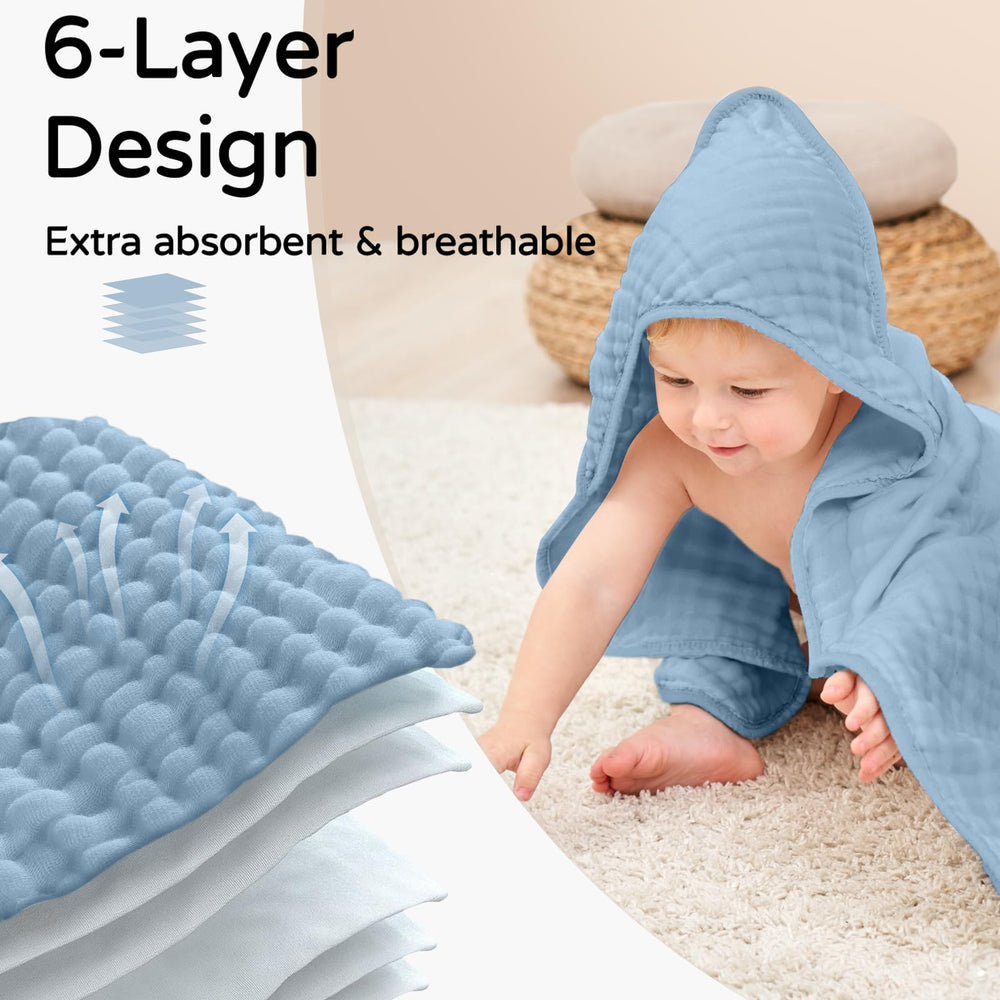 Yoofoss two-pack packaging view demonstrates convenient newborn towels for quick changes.