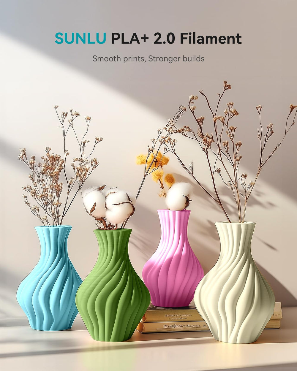 YOOPAI SUNLU PLA+ 2.0 spool close-up highlights texture and color fidelity