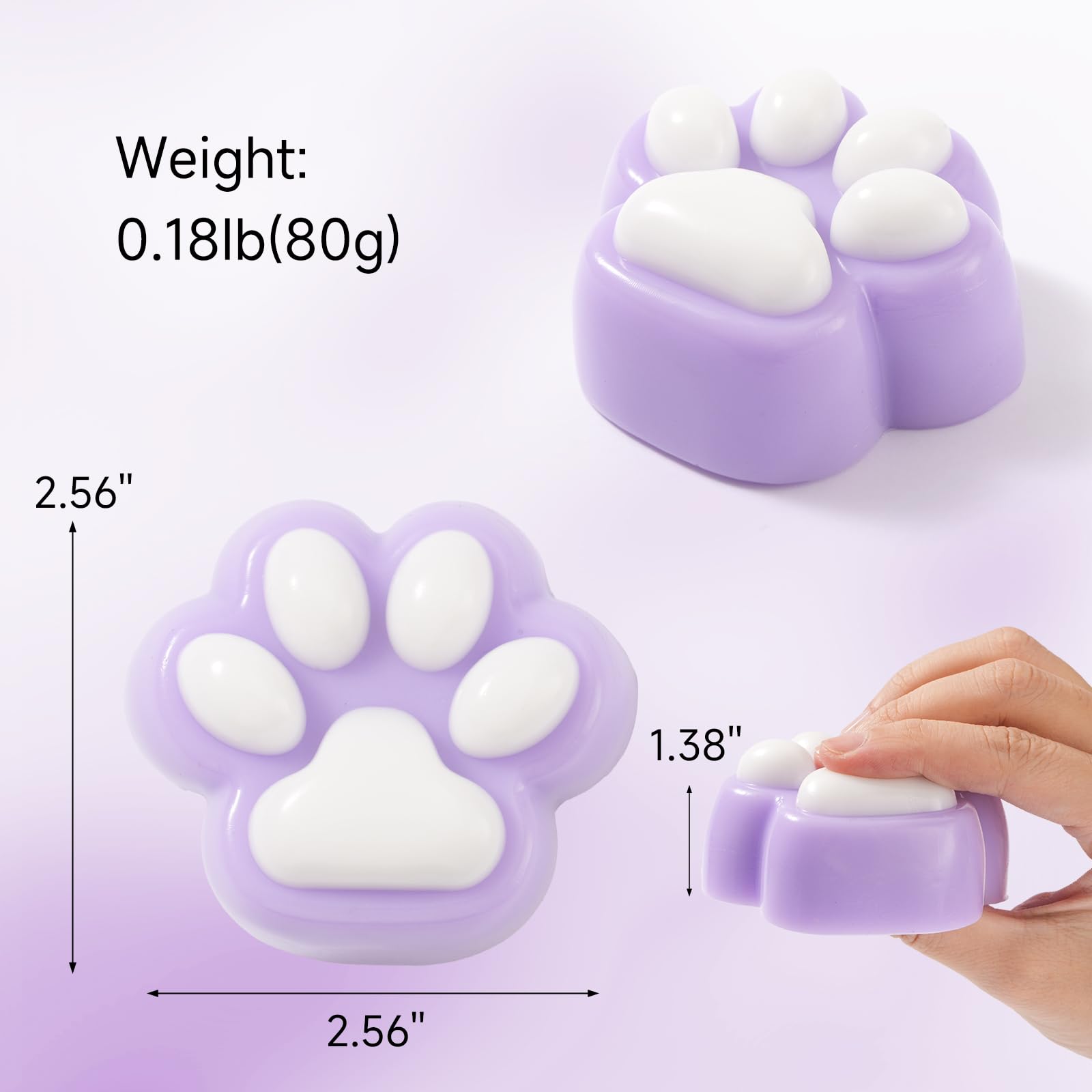 Yooshi Taba cat paw squishy vibrant color design for sensory fun