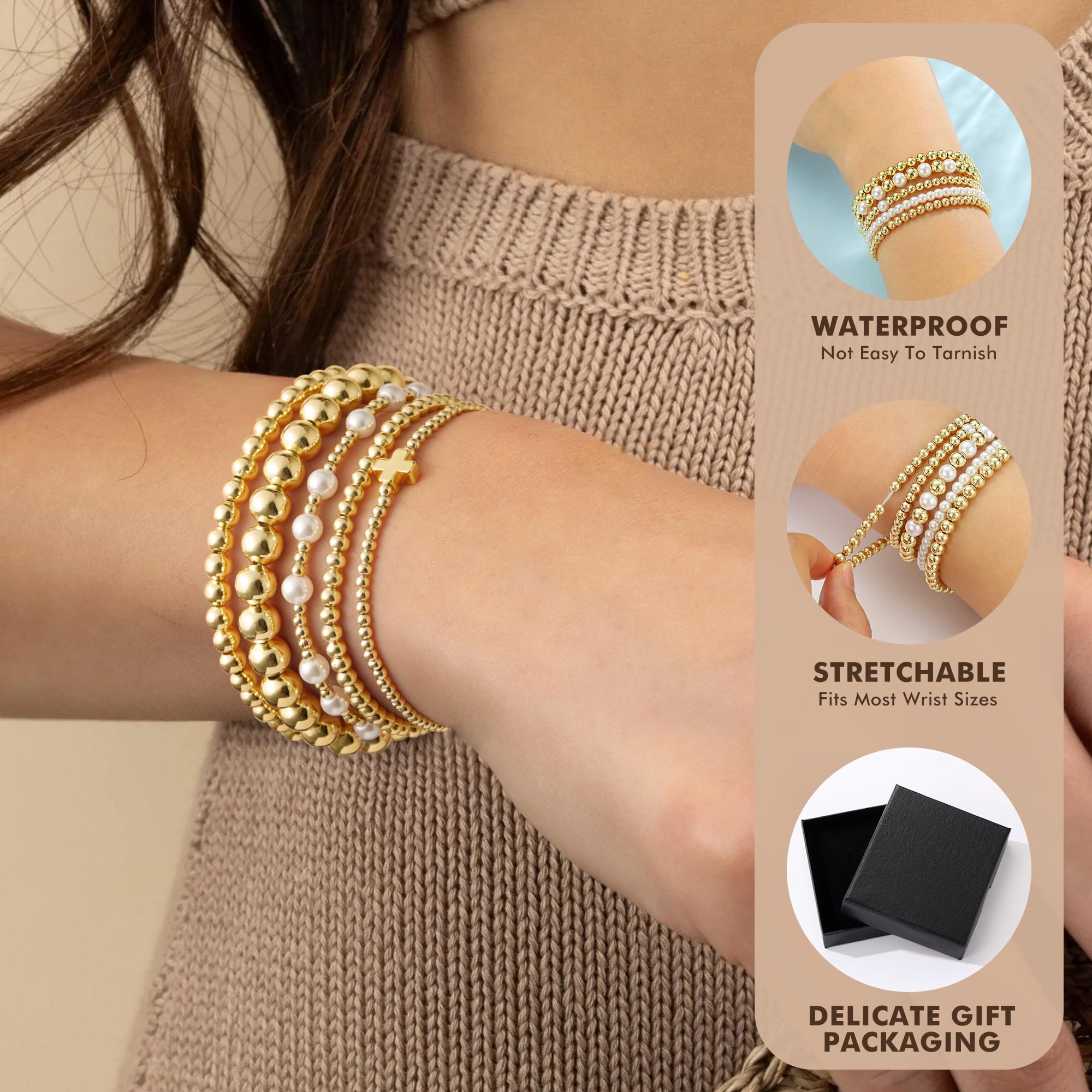 Yoosteel stretch bracelets fit comfortably on many wrists.