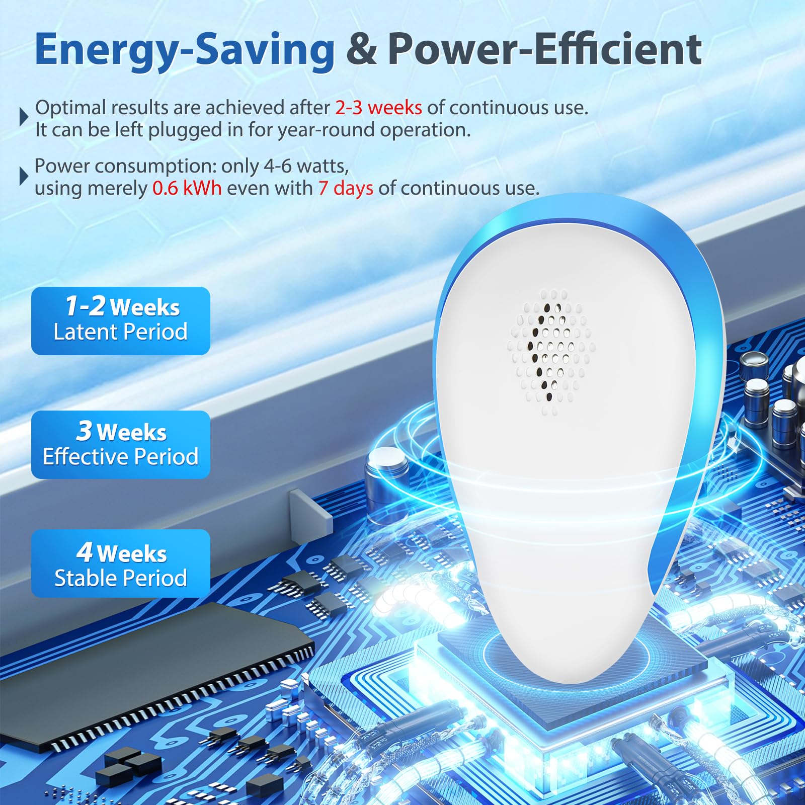 Yooyhhome Pestlab packaging box highlights easy setup and energy efficiency.