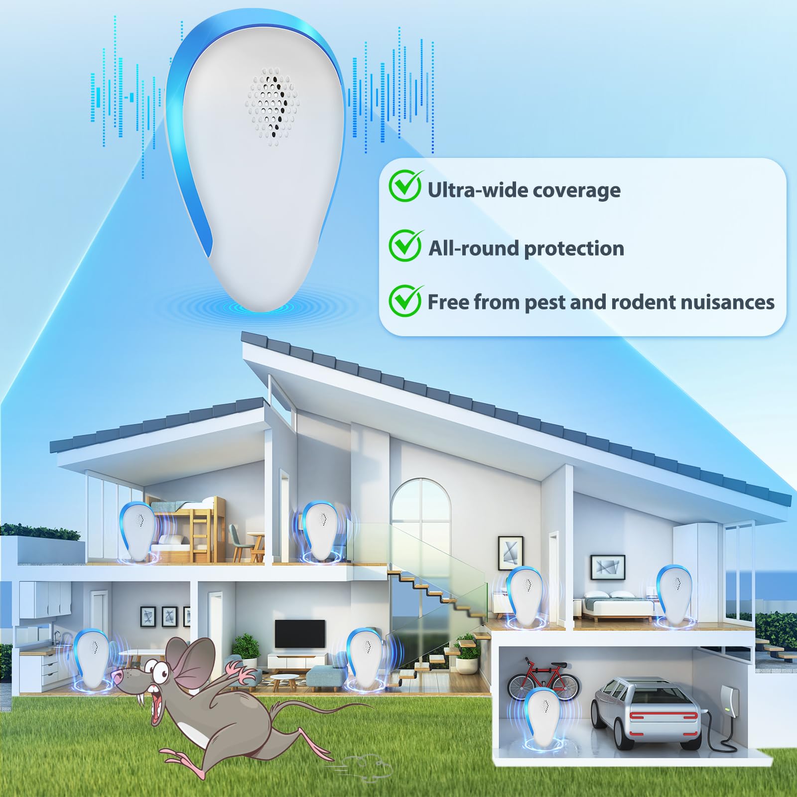 Yooyhhome Pestlab plugged into wall shows silent operation.