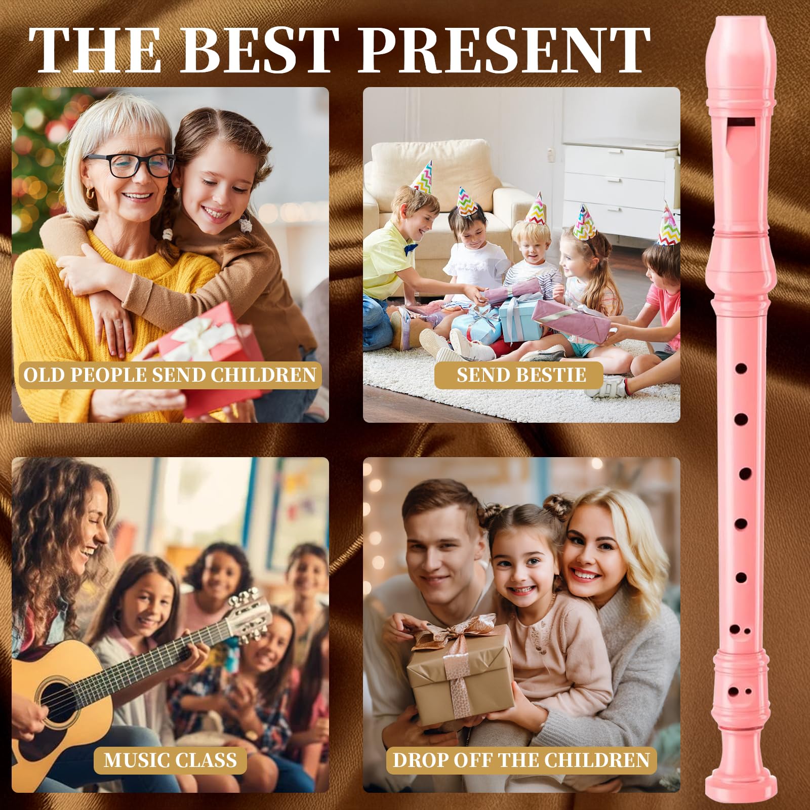 Yop-yes Durable pink soprano recorder for regular practice
