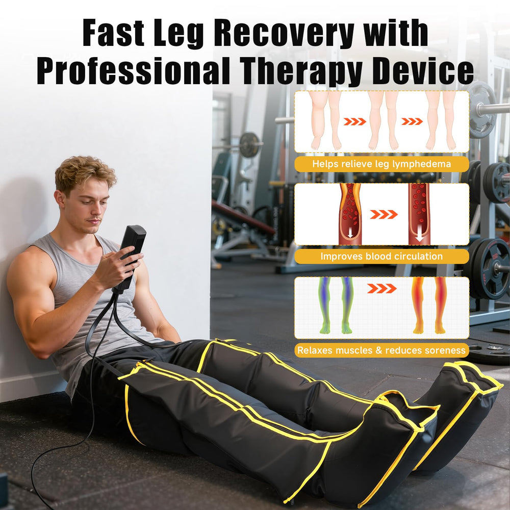 Yopast leg massager handheld controller for personalized sessions at home.