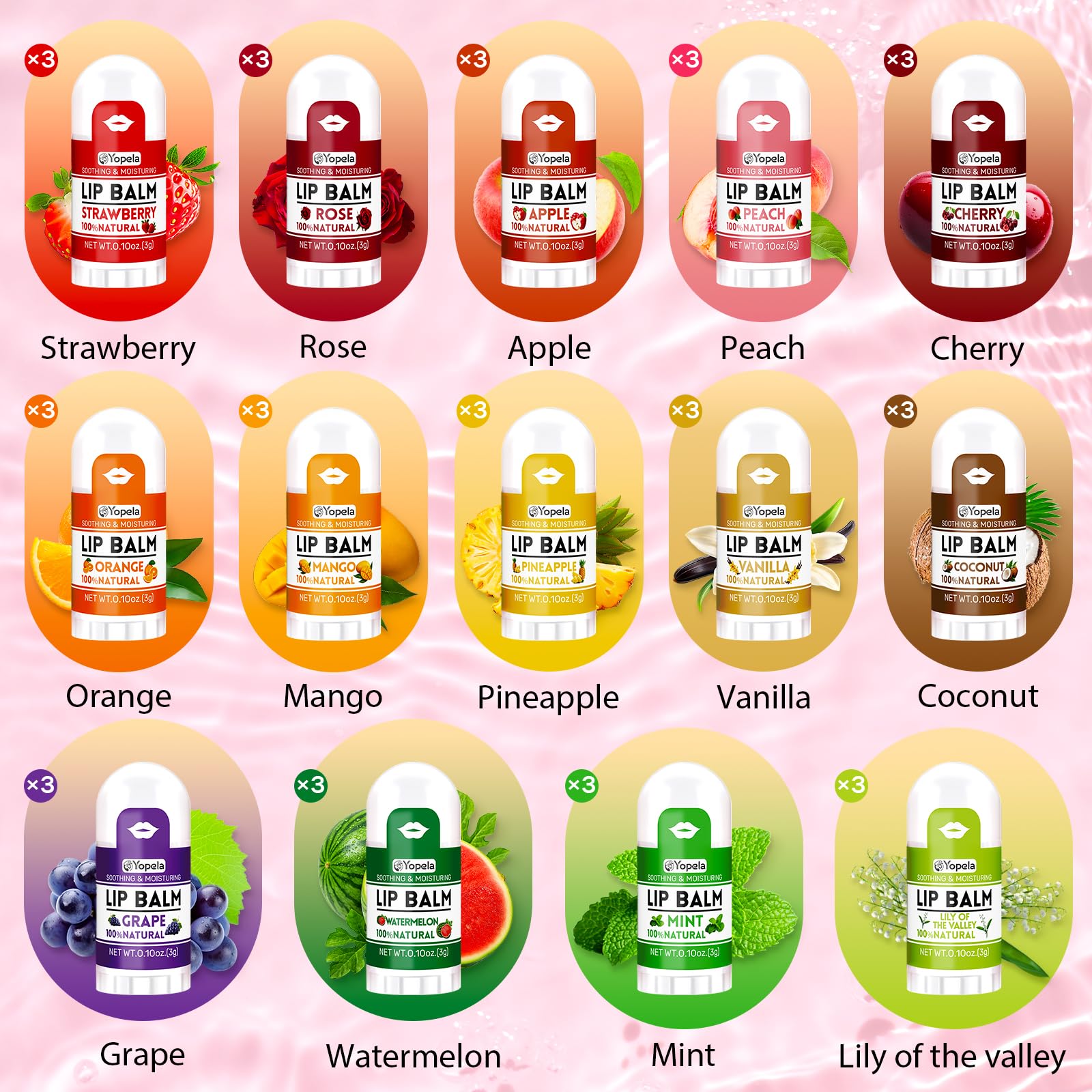 Yopela mini lip balm mango flavor provides quick moisture while sealing dryness