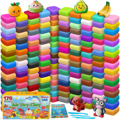 YOPINSAND air-dry clay palette showing 170 colors sparks creativity for kids.