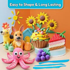 YOPINSAND clay storage organizer helps keep supplies neatly arranged for family crafting.