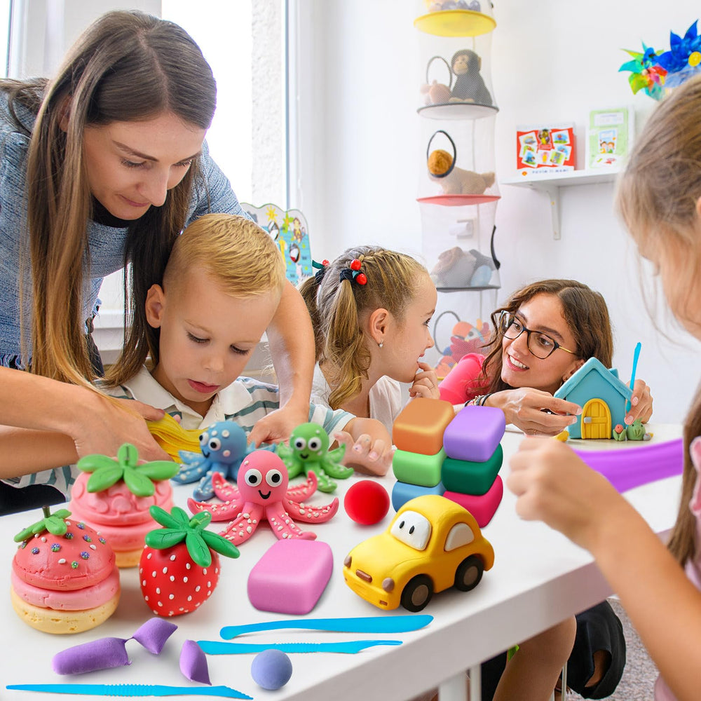 YOPINSAND gift-ready clay set is ideal for birthdays or holidays for young artists.