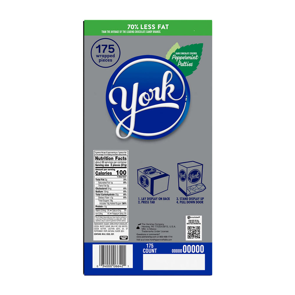 York dark chocolate peppermint patties close-up highlighting smooth, rich coating