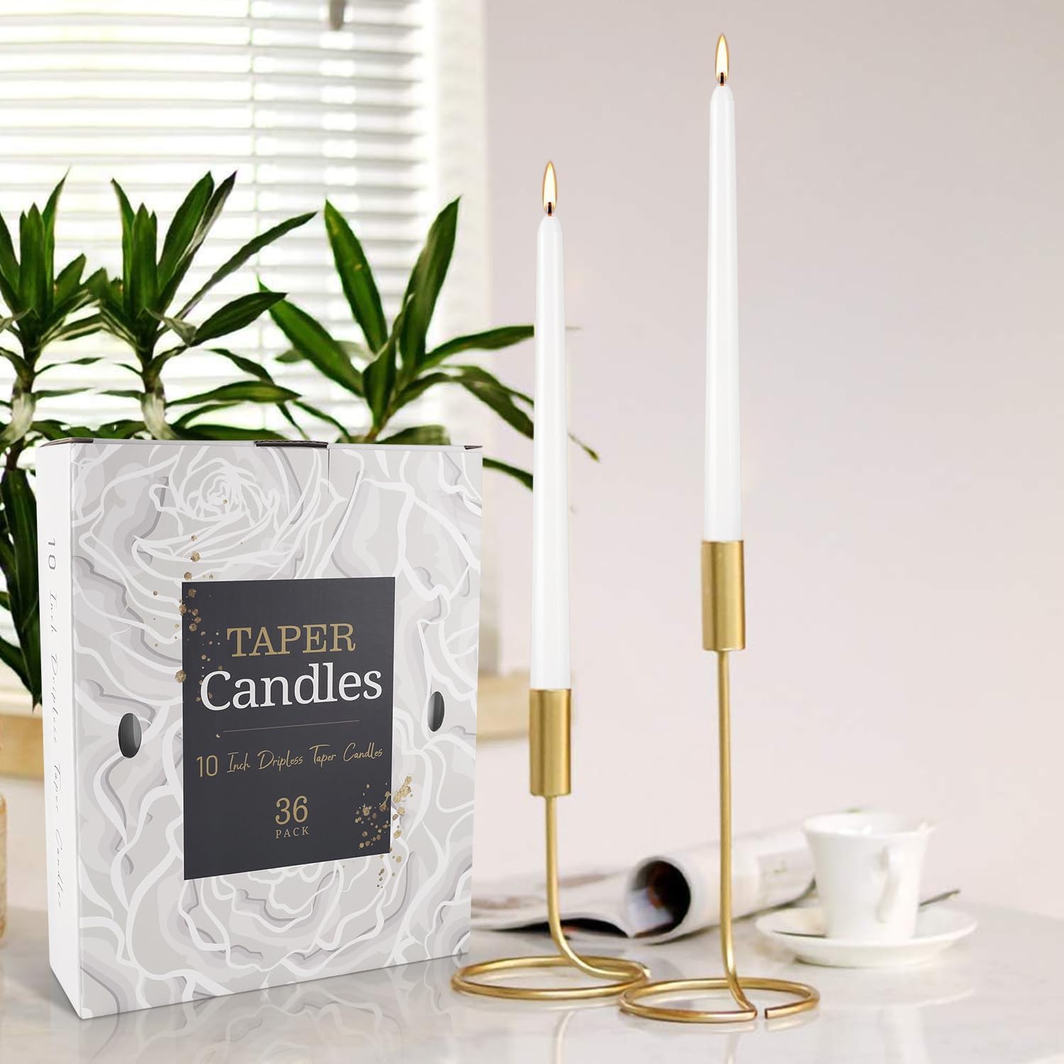 YOROXRG 10-inch dinner candles enhance dining ambience at any table.