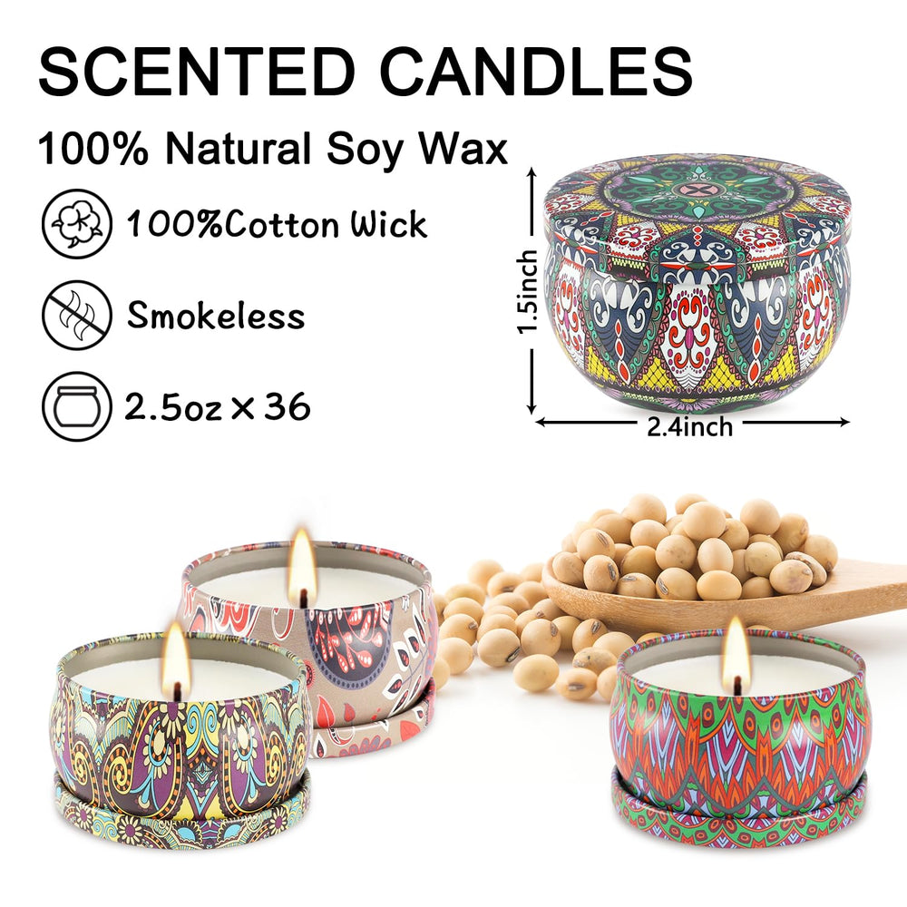 YOROXRG bergamot travel tin candle for uplifting mood
