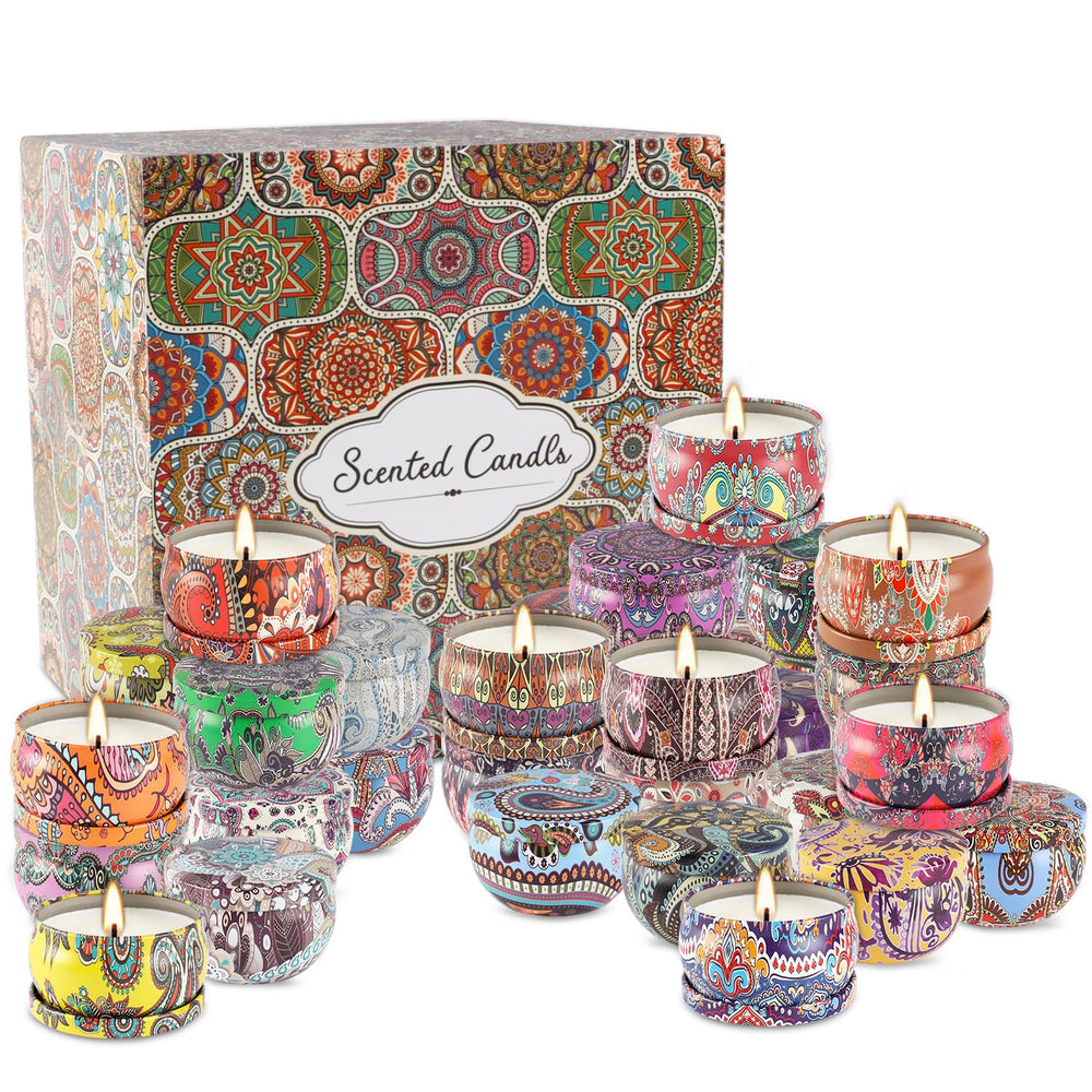YOROXRG lemon travel tin candle for energizing mornings
