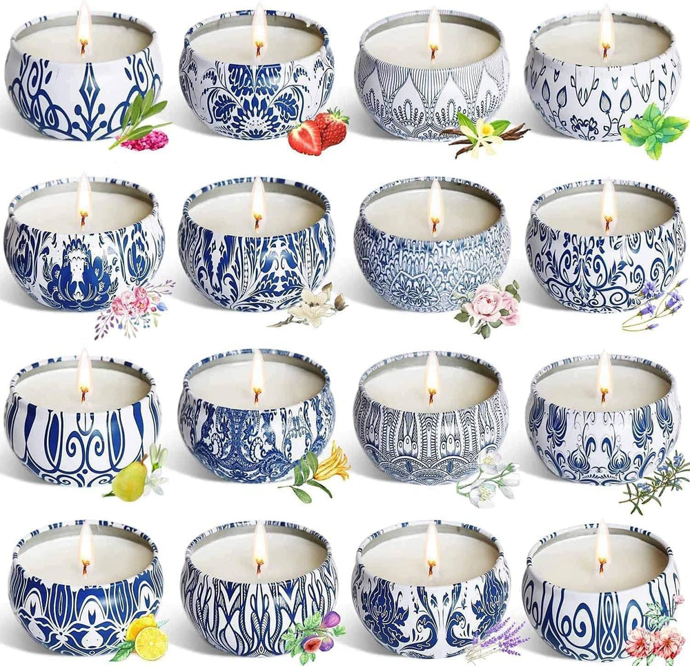 YOROXRG Scented Candles 16 Fragrances Pack promotes fresh air and cozy ambiance.
