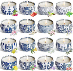 YOROXRG Scented Candles 16 Fragrances Pack promotes fresh air and cozy ambiance.