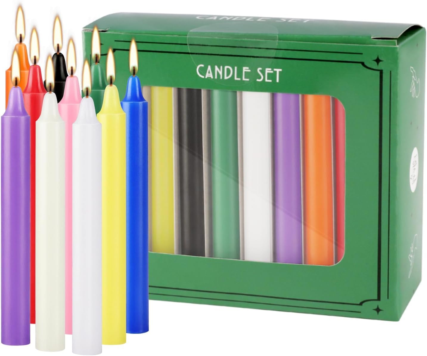YOROXRG multi-color taper candles perfect for Hannukah and seasonal celebrations.