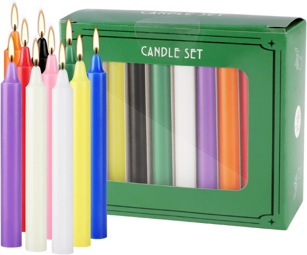YOROXRG multi-color taper candles perfect for Hannukah and seasonal celebrations.