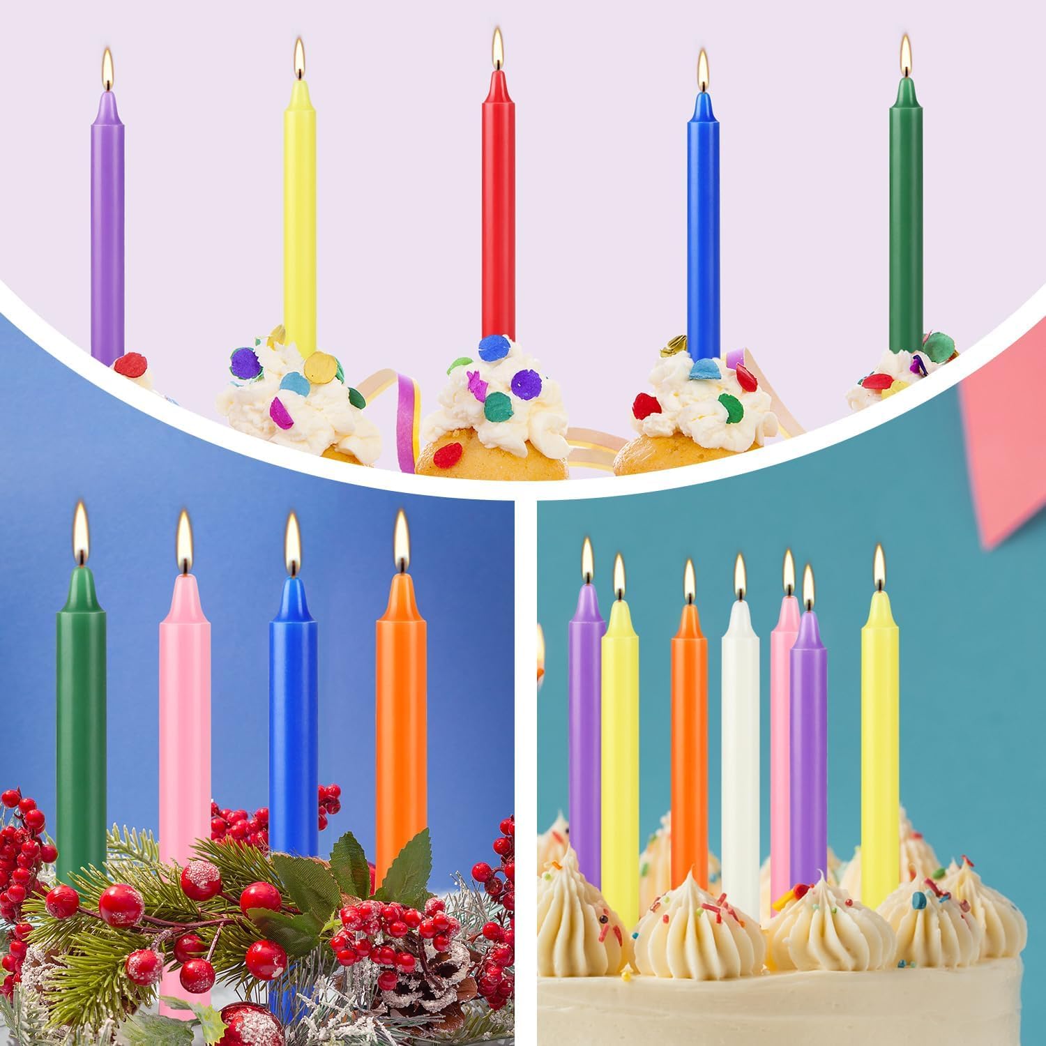 YOROXRG unscented dripless candles designed for clean altar arrangements.