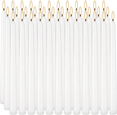 YOROXRG white 10-inch taper candles in box, perfect for weddings and home decor.