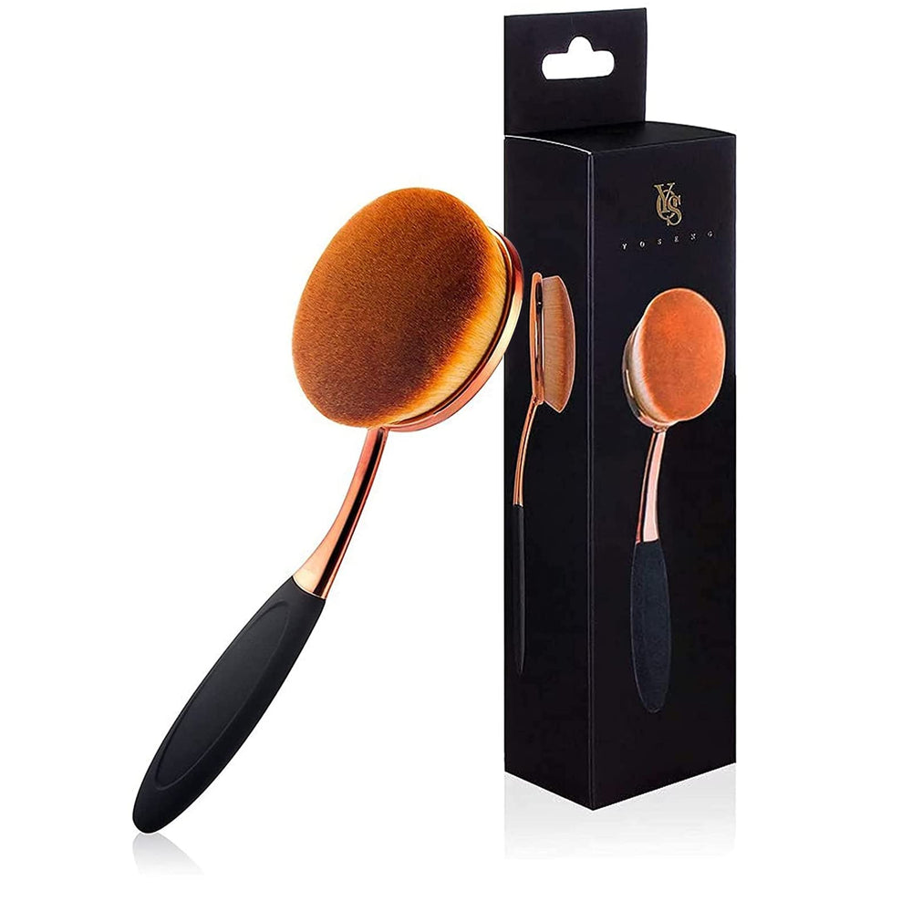 Yoseng Oval Foundation Brush with large toothbrush head for quick flawless coverage.