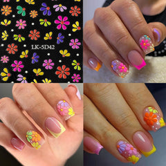 YOSOMMK flower decals with daisies for varied home nail art designs.