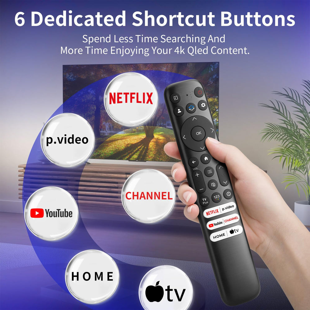 YOSUN ergonomic remote design provides comfortable grip from any seating position.