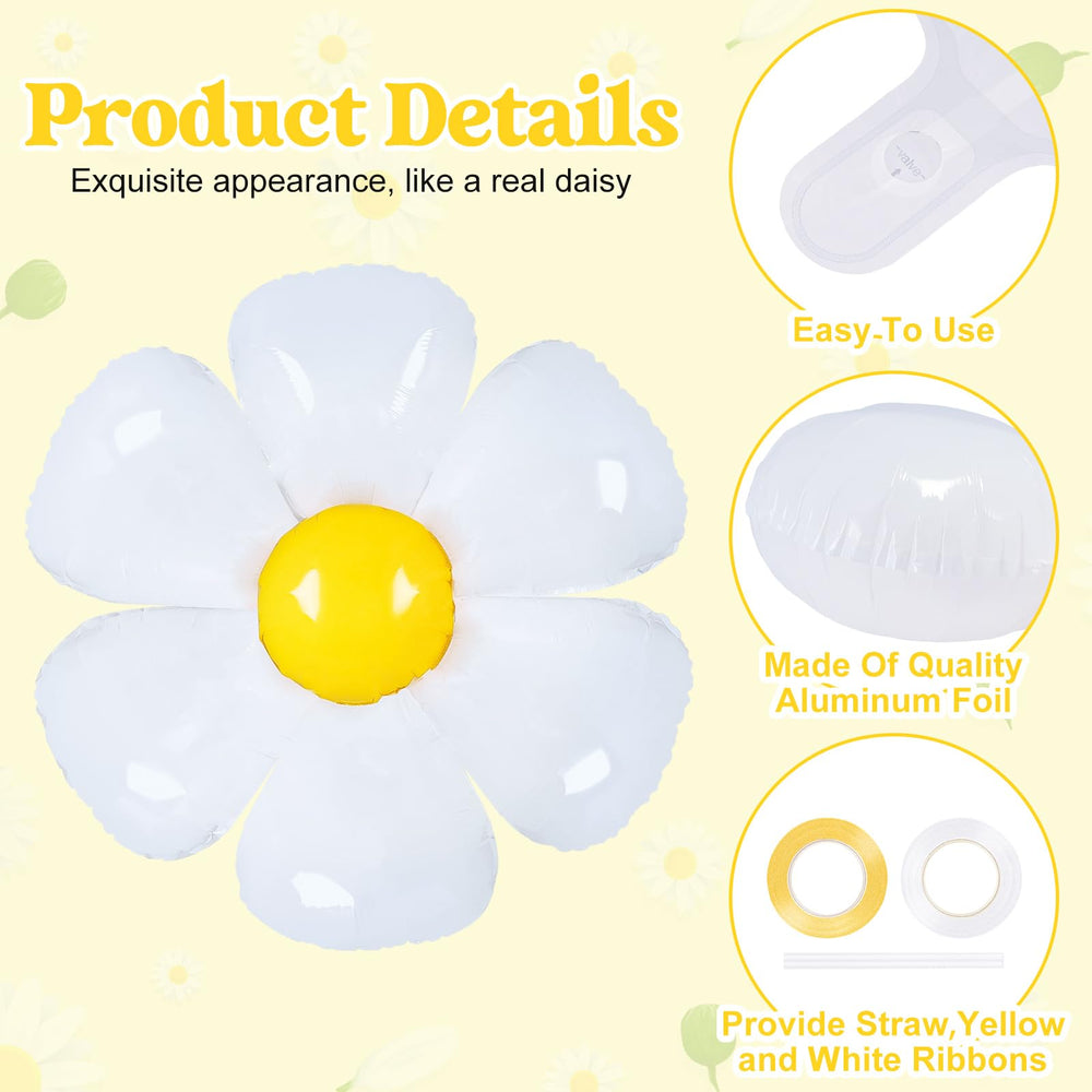YOTHORN 20 inch daisy balloon complements baby shower themes