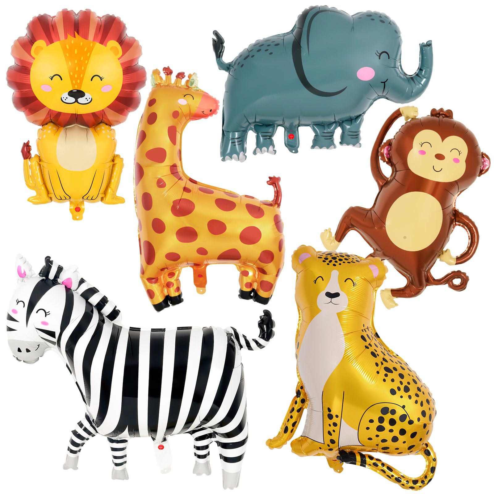 YOTHORN giraffe foil balloon adds bright jungle decor for kids' birthday parties.