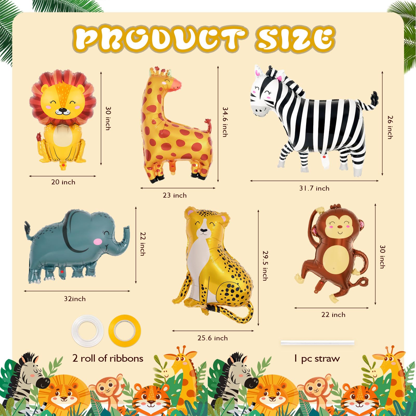 YOTHORN leopard foil balloon brings vivid safari flair to celebrations.