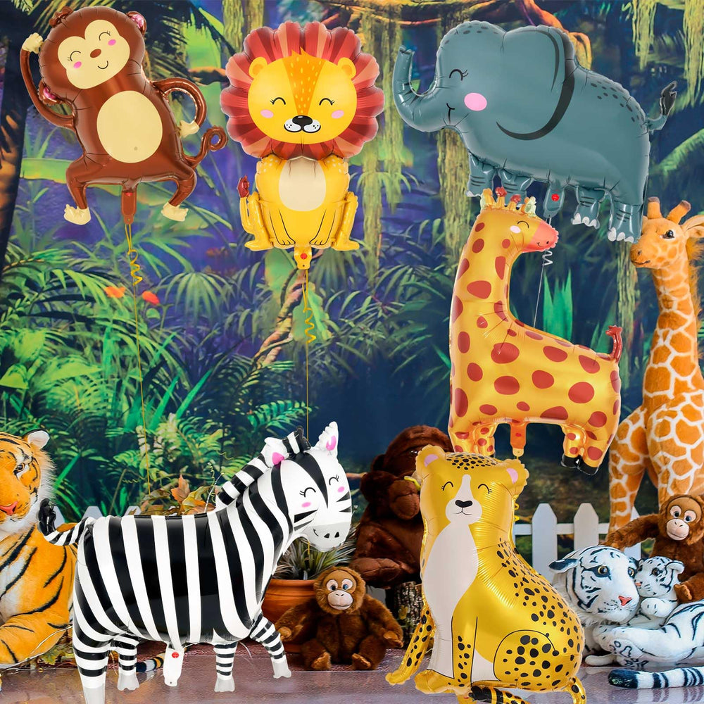 YOTHORN lion foil balloon creates bold safari accents for events.