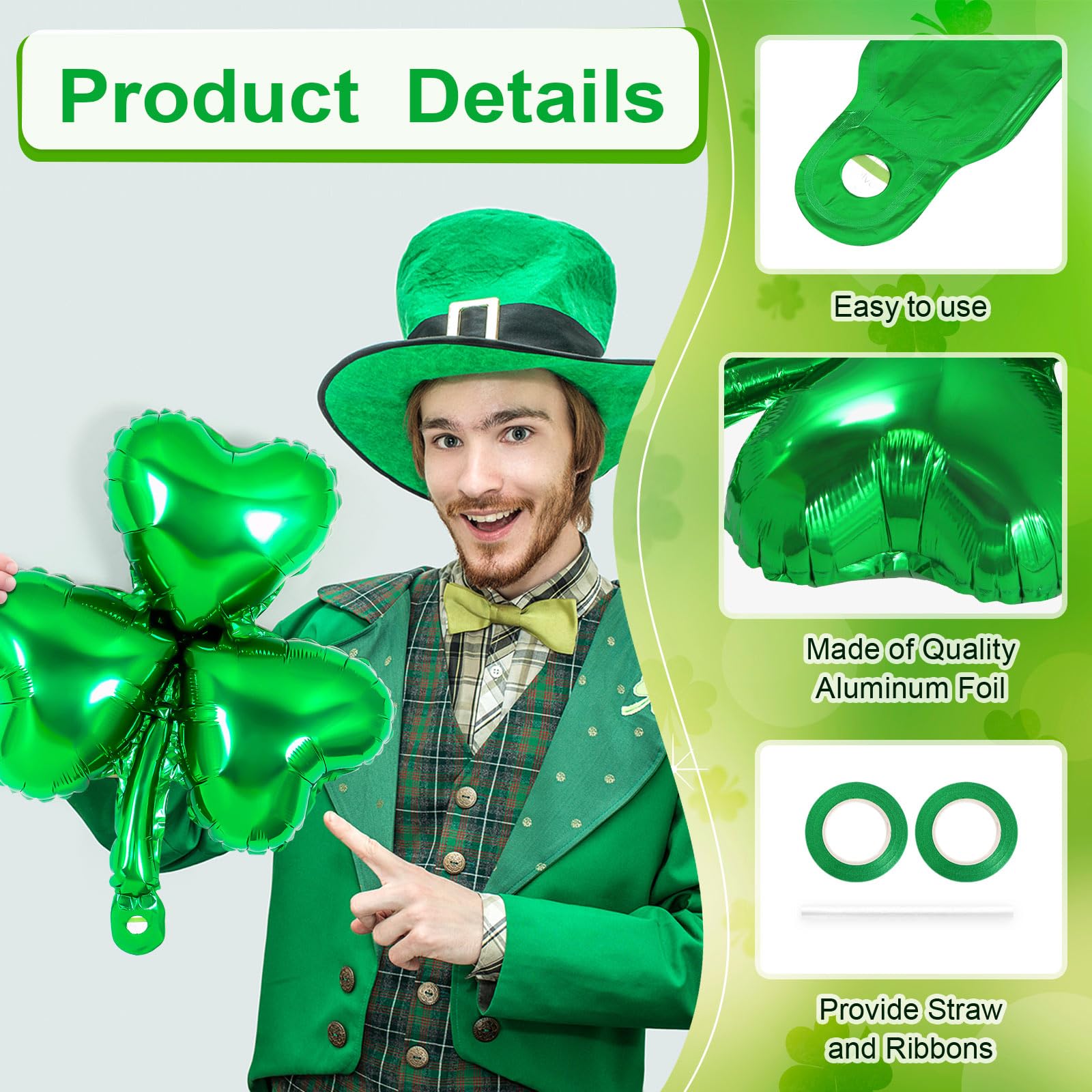 YOTHORN green lucky letter balloon spells festive messages