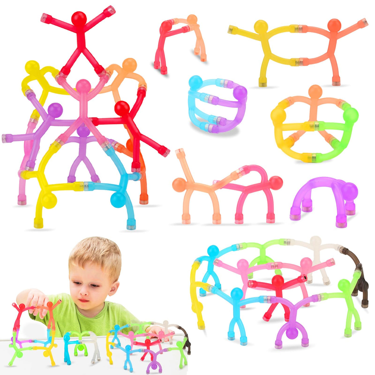 YOTNUS magnetic men in bright colors for Easter egg hunts