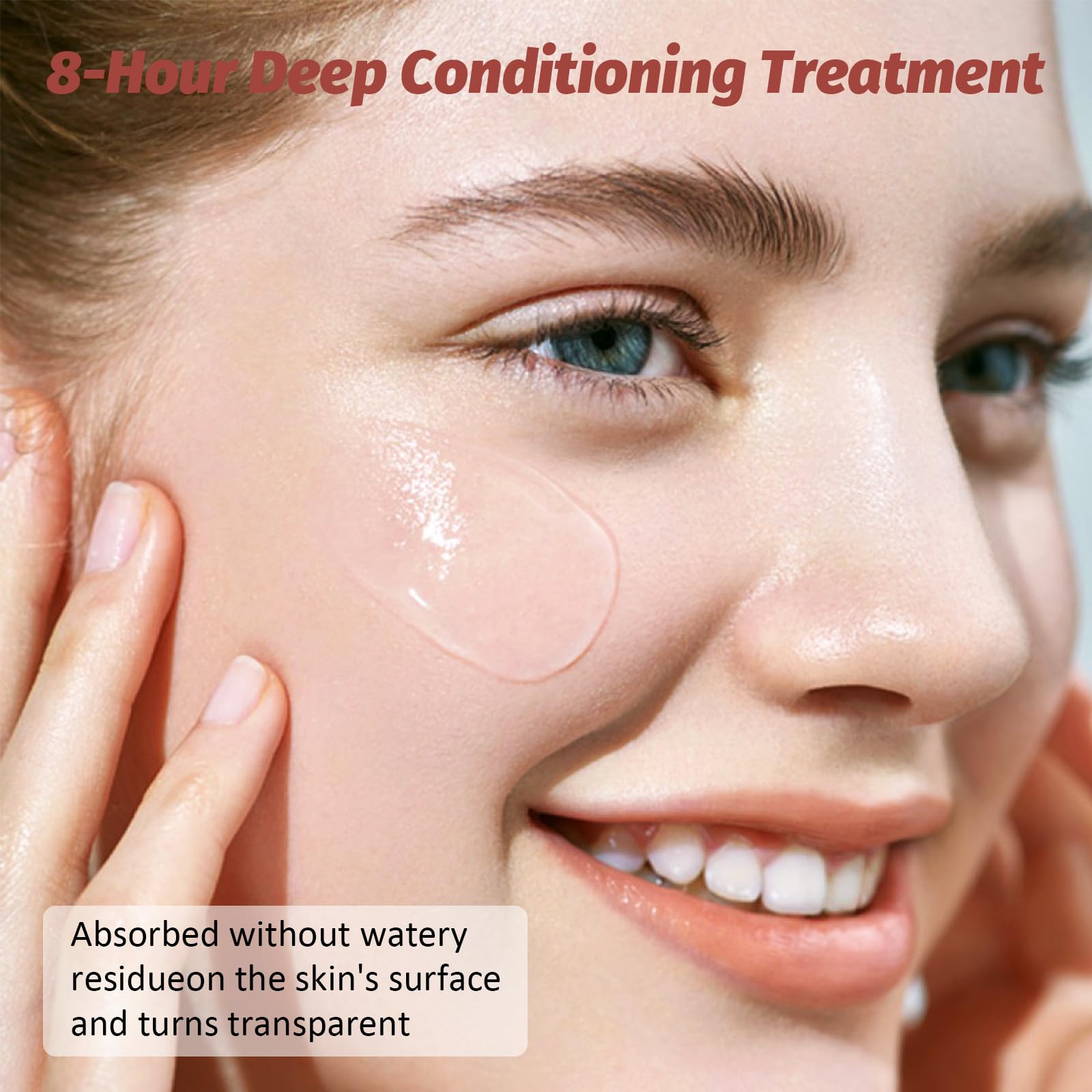 Applying mask before sleep to support overnight absorption