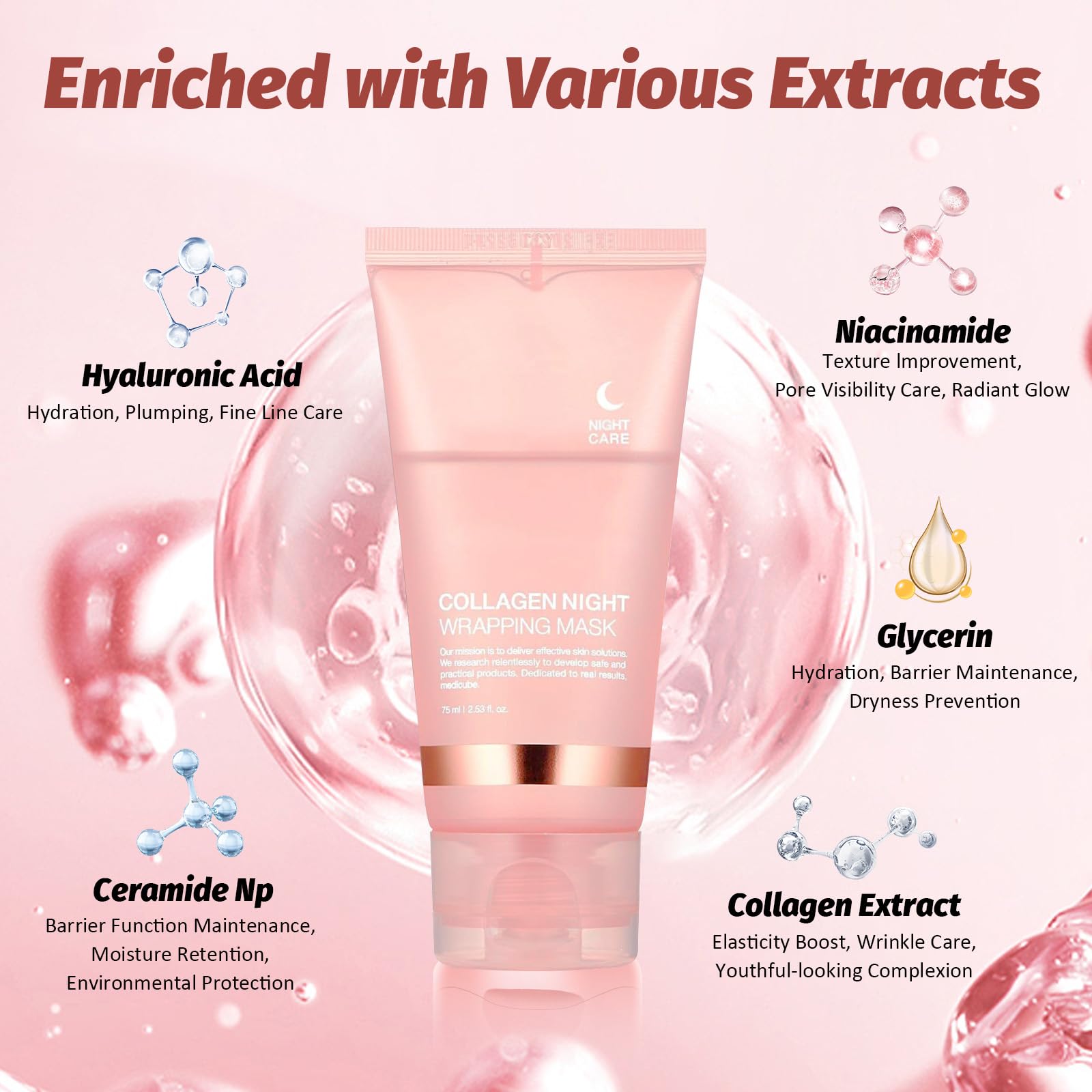 Product being applied on the face during routine
