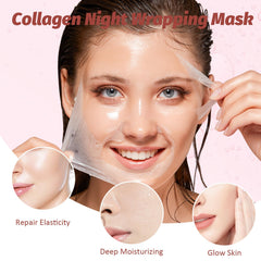 Close-up of YOTOCK collagen mask jar highlighting rich, hydrating formula