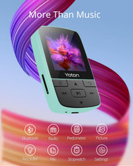 YOTON MP3 player shows bluetooth-5-2-connection for stable wireless listening