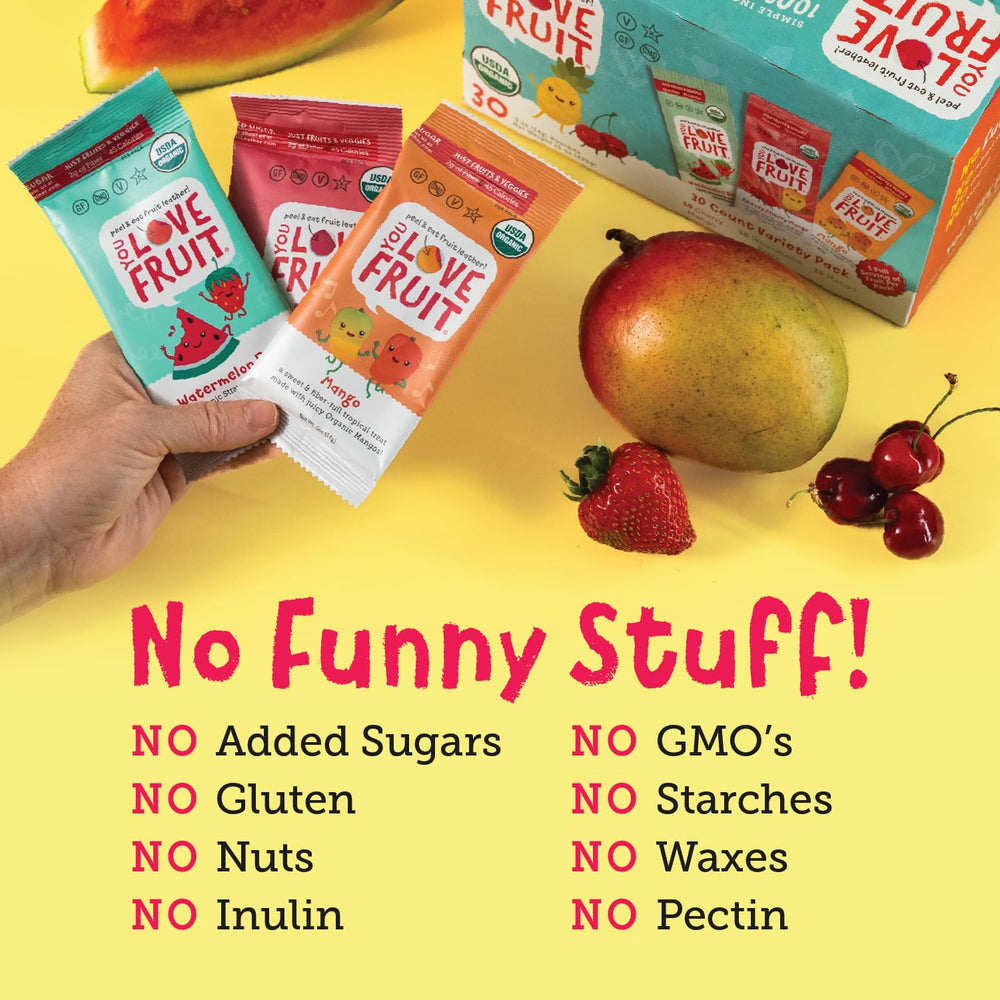 You Love Fruit On the Go Snack demonstrates portable packaging for travel days.