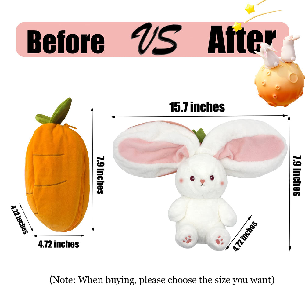 YOUBLEK 13.8 inch bunny pillow offers versatile nap support.