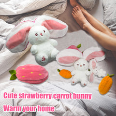 YOUBLEK Bunny plush with zipper enables easy care and washing.