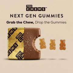 Vegan soft-texture chew held in hand for easy energy.