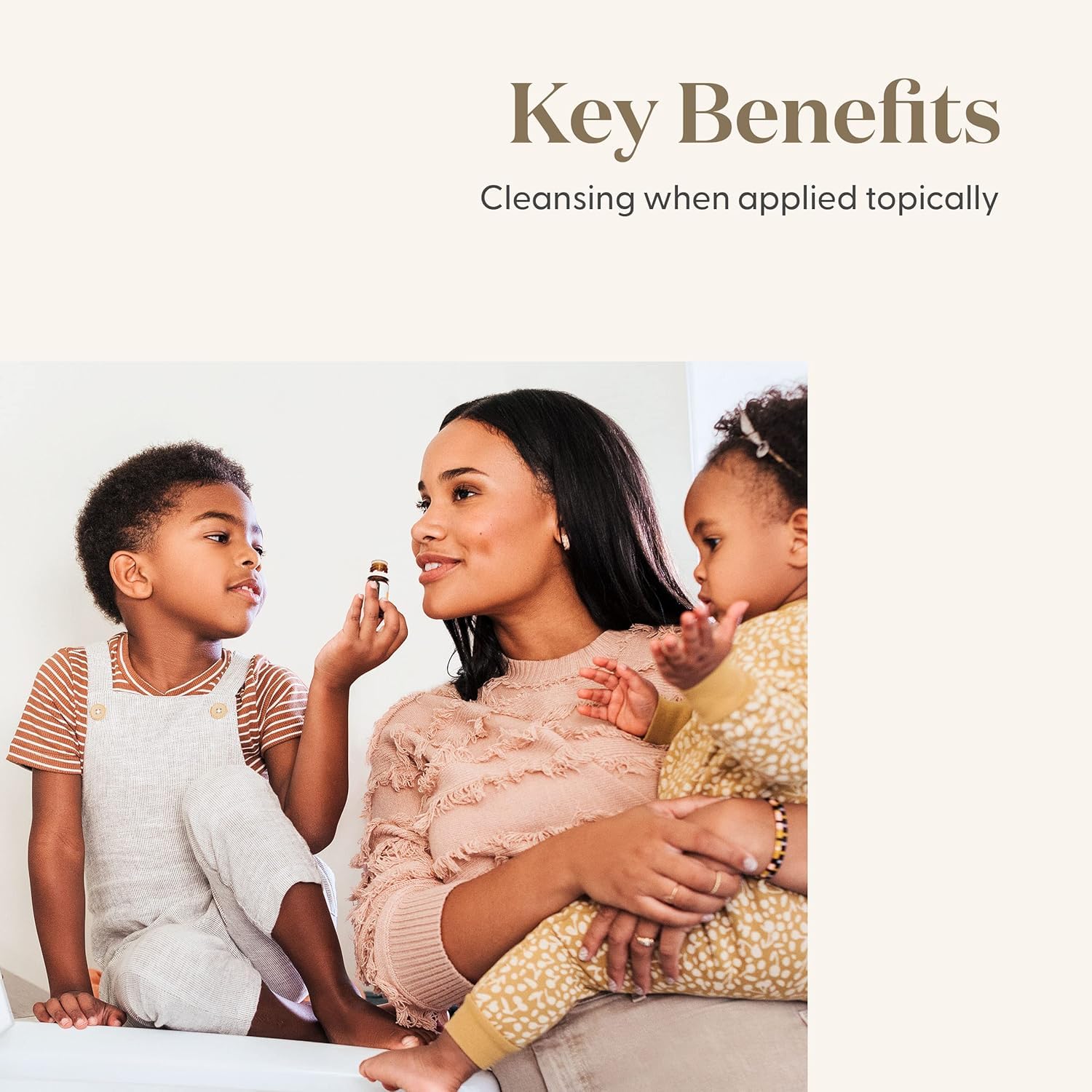 Young Living Thieves bottle label detail highlighting ingredients and premium quality.