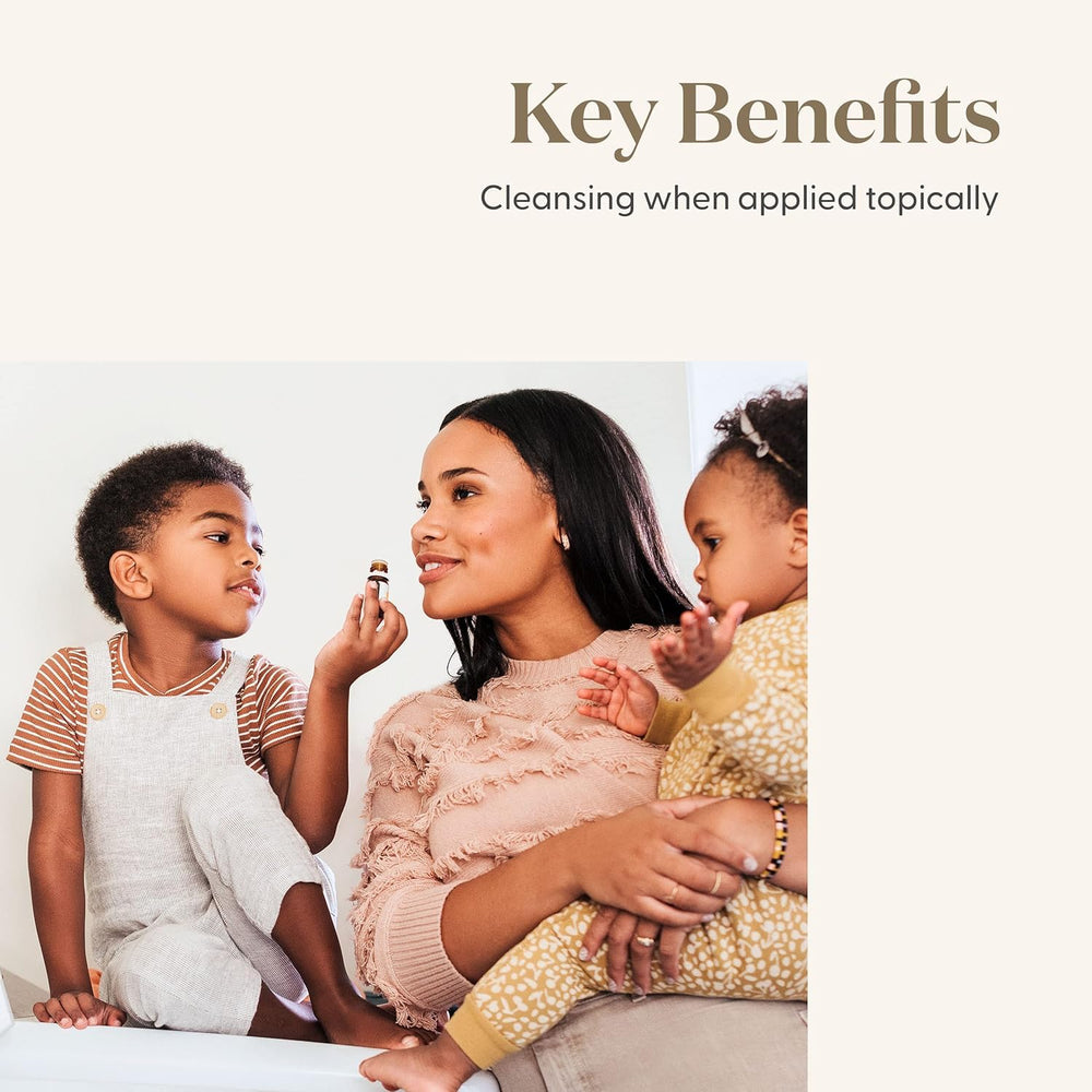 Young Living Thieves bottle label detail highlighting ingredients and premium quality.