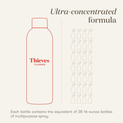 Young Living Thieves Cleaner multi-surface use demonstrates safe cleaning on kitchens and bathrooms.