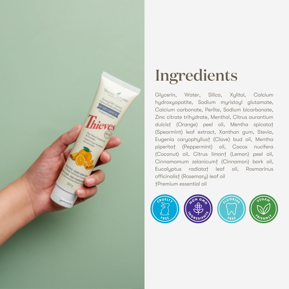 Bright smile idea after using Young Living Thieves Whitening Toothpaste with consistent use.
