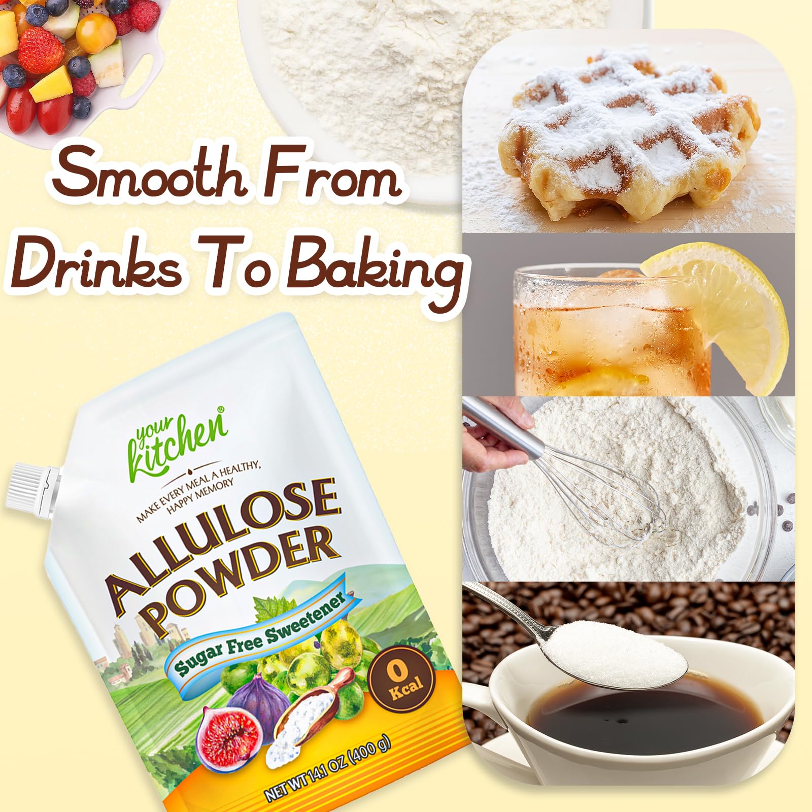 Your Kitchen keto allulose powder used in baking for light texture