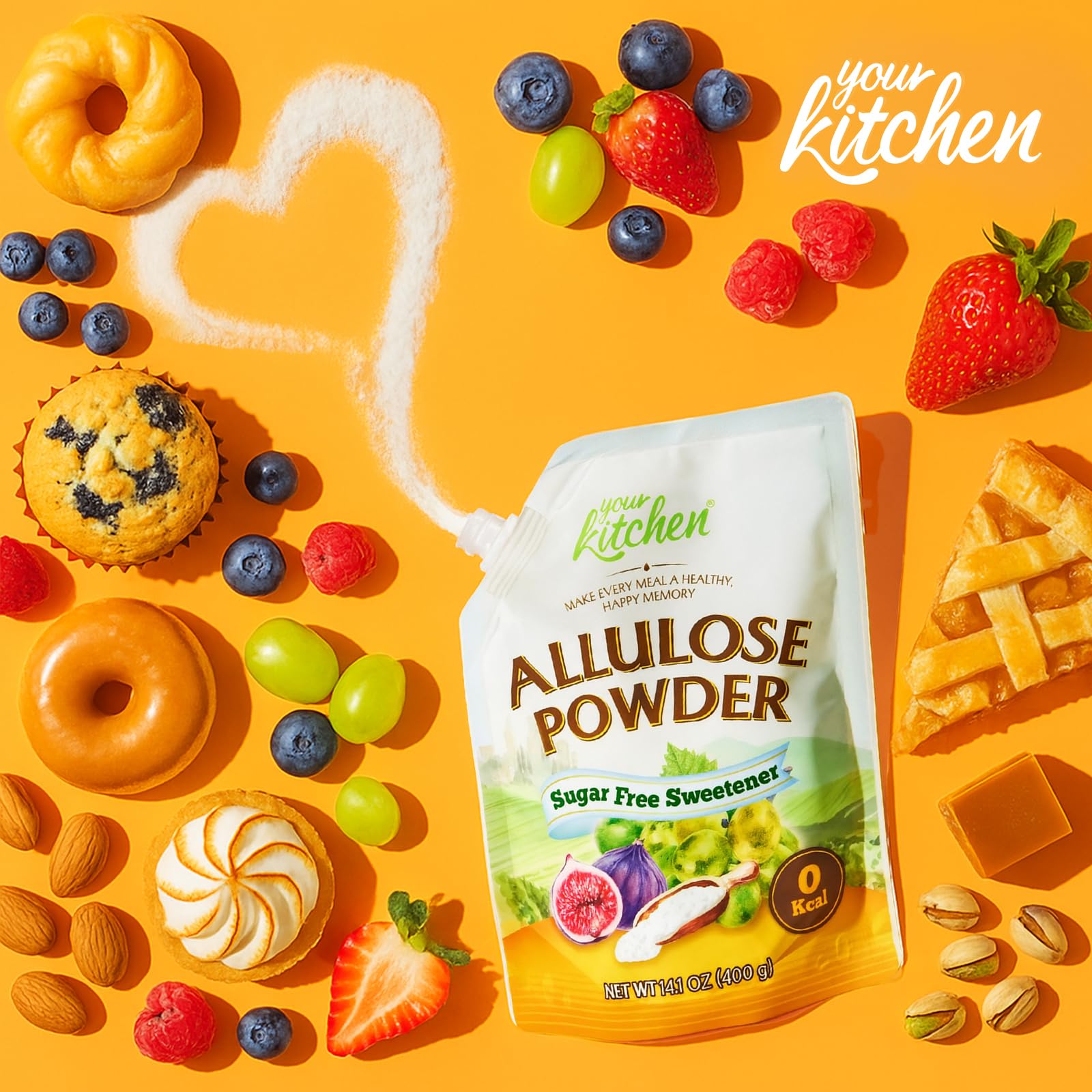 Your Kitchen keto allulose powder in a jar ready for pantry storage