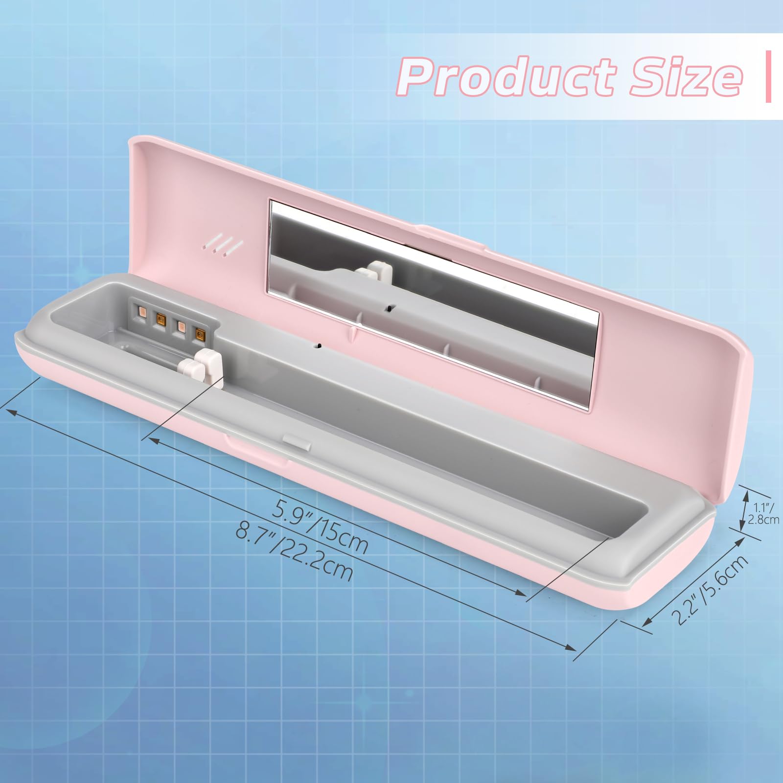 YourMate pink travel case, compact design, ideal for trips.